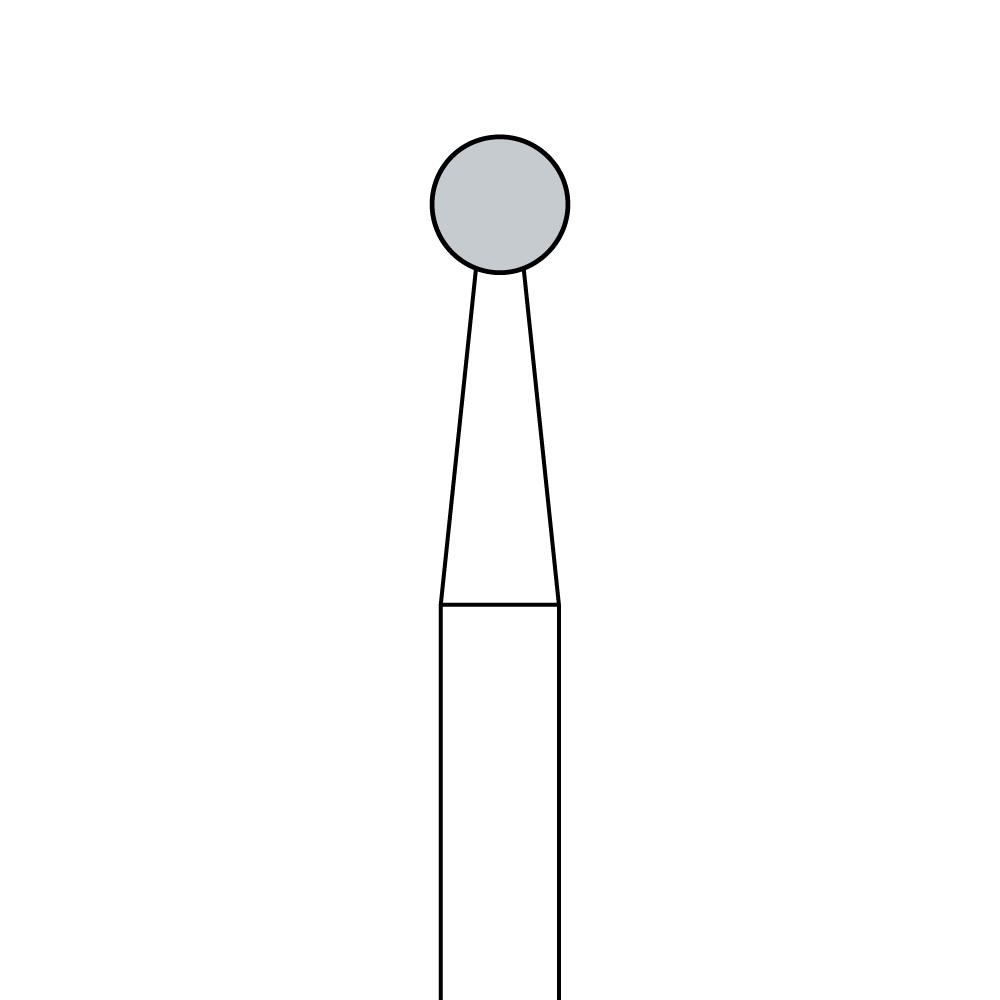 BROCA CIRÚRGICA ALLPORT C141A -ESFÉRICA 2.7mm CONTRA ÂNGULO EXTRA LONGA