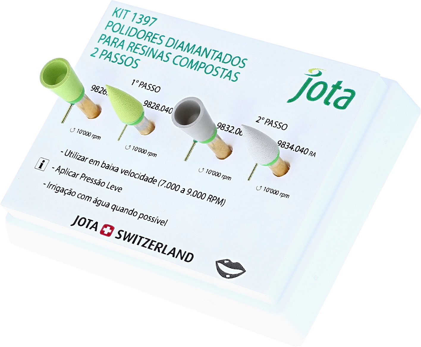 KIT JOTA "POLIDORES DIAMANTADOS PARA RESINAS COMPOSTAS"-2 PASSOS-CA- NOVO